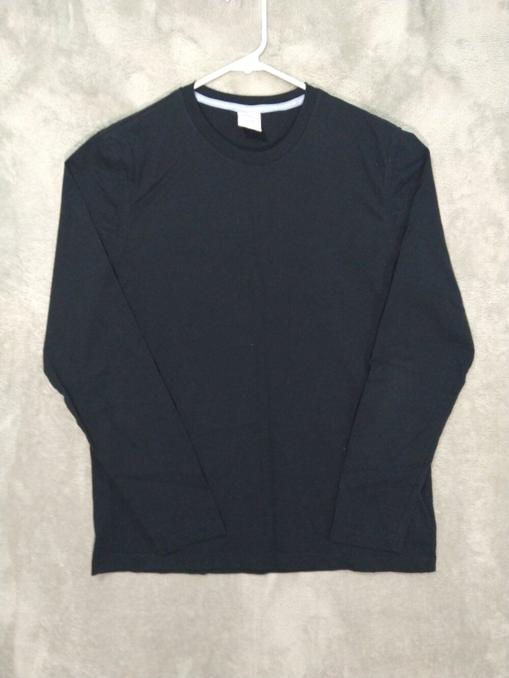 Brooks Brothers Shirt Mens Medium Black Long Sleeve Crew Neck Supima Cotton